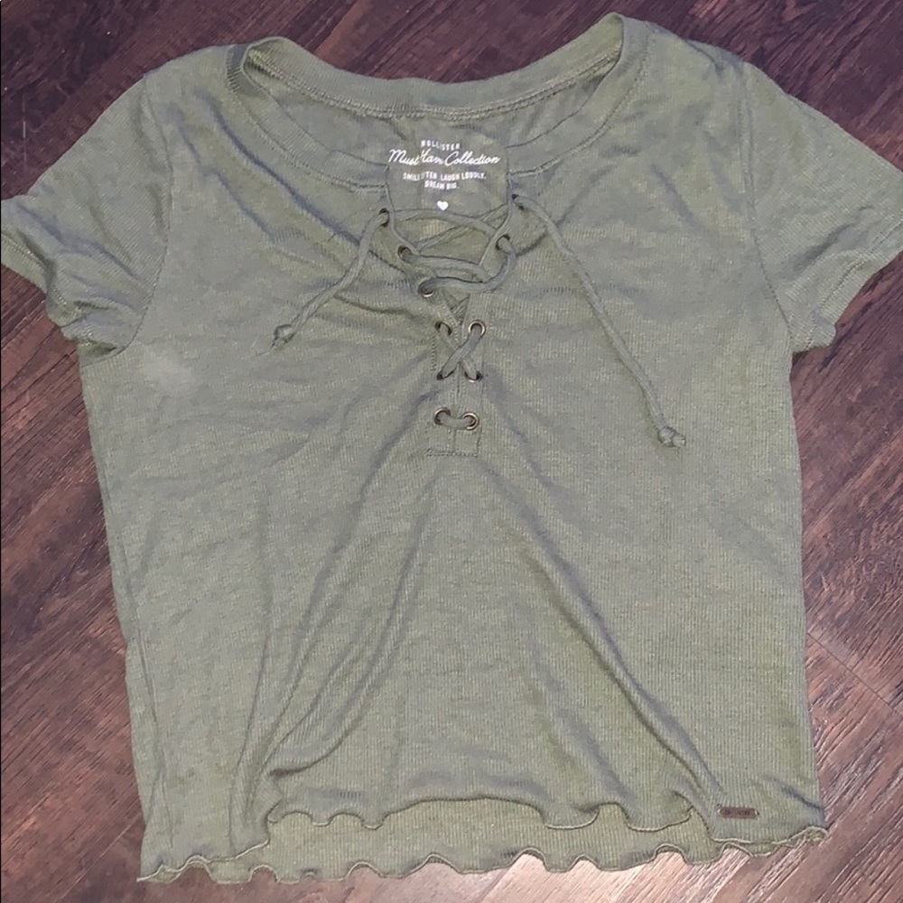 army green hollister top